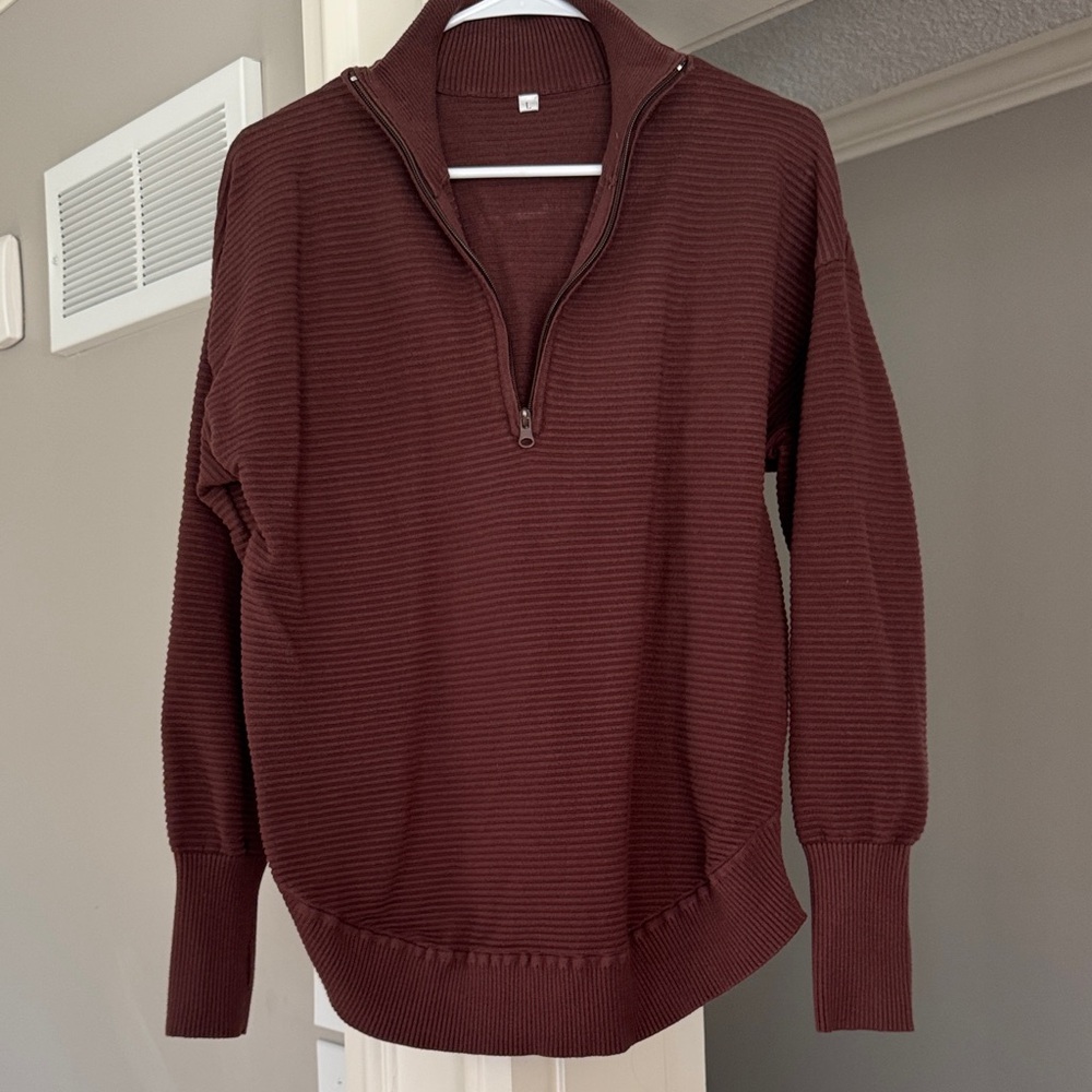 Amazon Women's V-Neck Brown Sweater